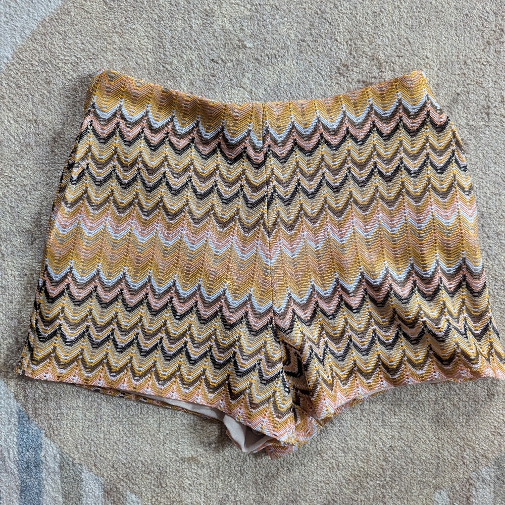 Ark & Co Pink and Gold High Waist Shorts